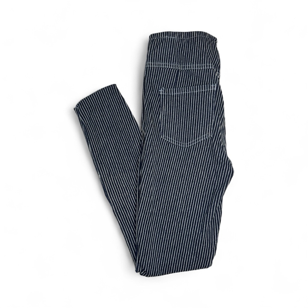 Altar’d State Dark Blue and White Striped AnklePants Size Small